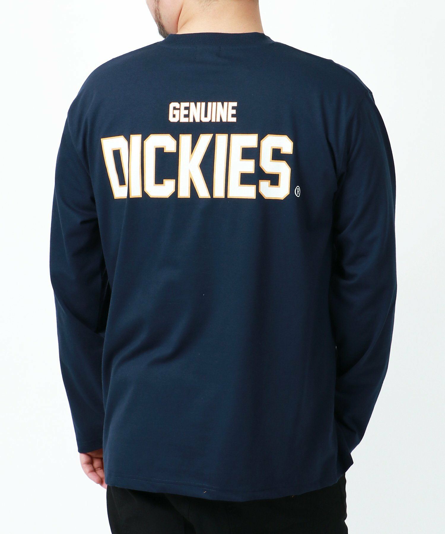 GENUINE Dickies Tシャツ メンズ 大きいサイズ 長袖 バック ロゴ プリント